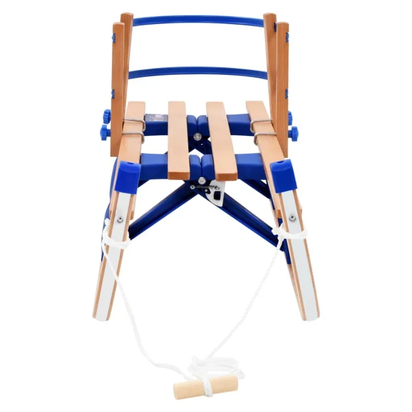 Offres ⌛ Traîneaux Vidaxl Vidaxl Traîneau Pliable En Bois Avec Dossier 119 Cm 👏 3